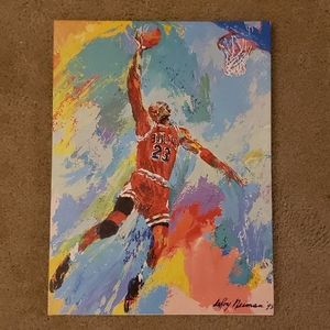 Leroy Neiman Micheal Jordan Bulls Canvas Print